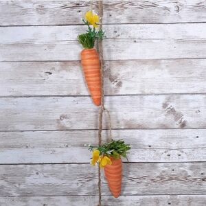 Spring Garland Carrots Easter Flowers 49 Inch
